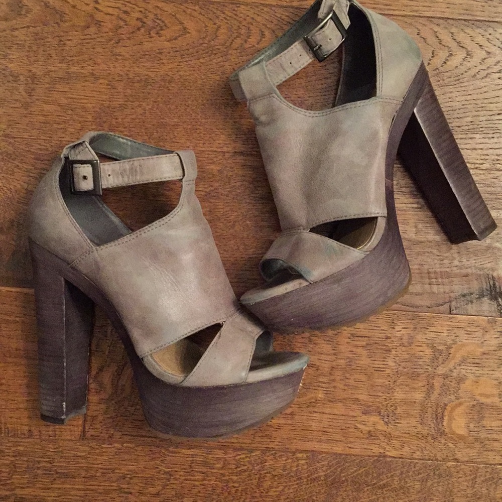 Jessica Simpson Kylie platform leather sandals 7.5